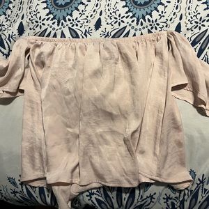 Off shoulder pink blouse